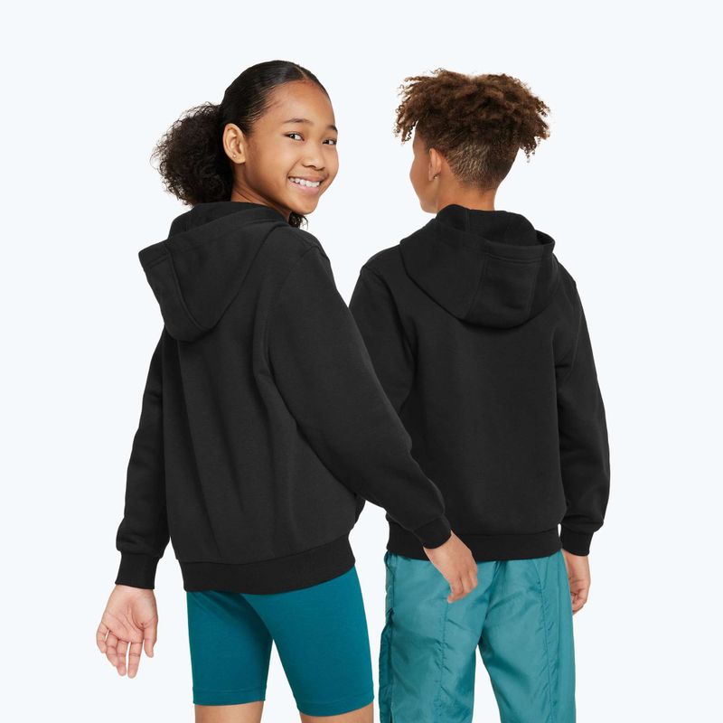 Дитяча флісова толстовка Nike Club чорний/білий 3