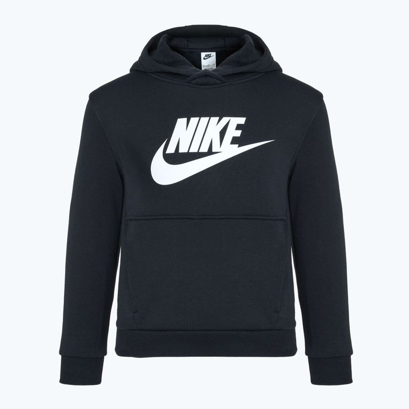 Дитяча флісова толстовка Nike Club чорний/білий 8