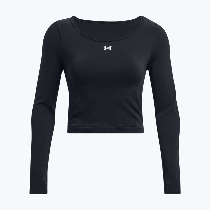 Жіночий тренувальний безшовний лонгслів Under Armour Train чорно-білий 4
