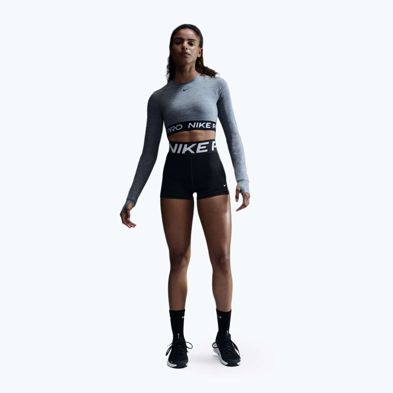 Топ для тренувань лонгслів жіночий Nike Pro 365 Dri-Fit smoke grey/heather 2