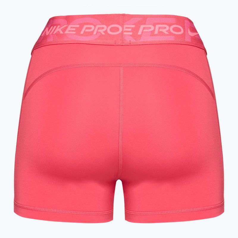 Шорти для тренувань жіночі Nike Pro Mid Rise 3" aster pink/pinksicle/hot punch/white 2