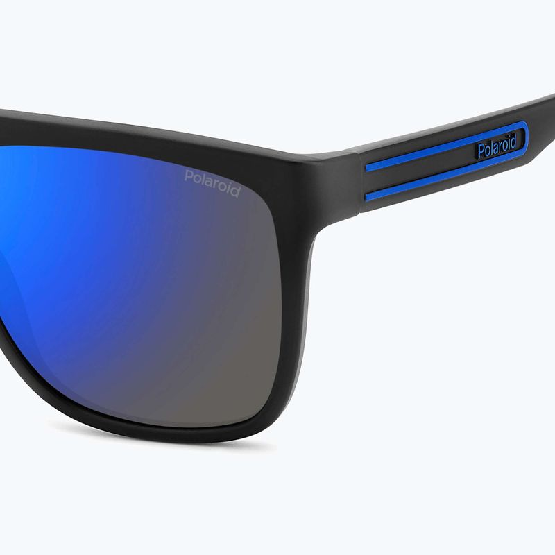 Окуляри сонцезахисні чоловічі Polaroid PLD 2162/S matte black blue/blue mirror polarized 5