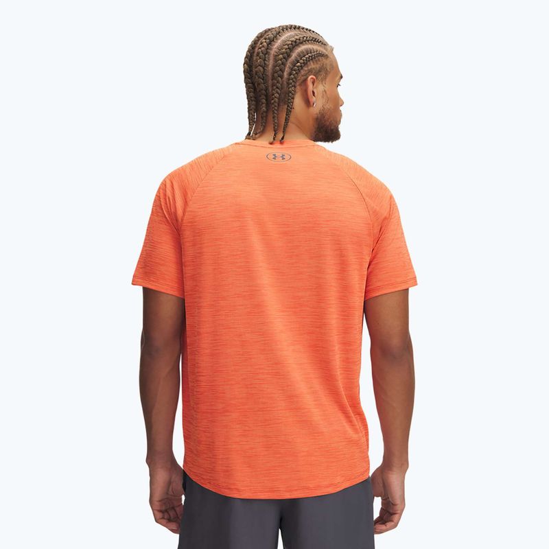 Футболка для тренувань чоловіча Under Armour Tech Textured fire/ares red/castlerock 2