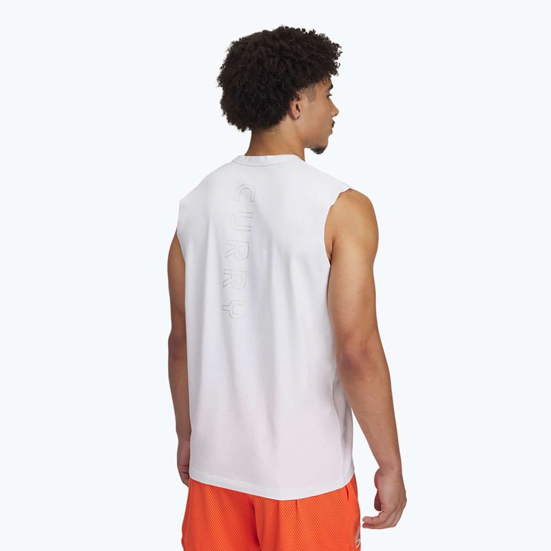 Футболка баскетбольна чоловіча Under Armour Curry Tee white/black 2