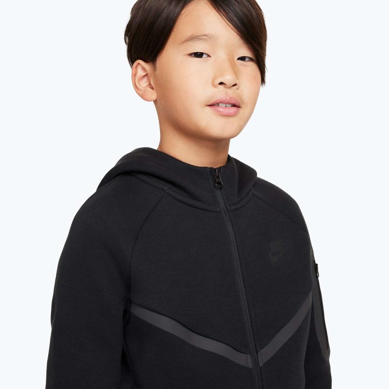 Кофта дитяча Nike Sportswear Tech Fleece Full Zip black/black/black 4