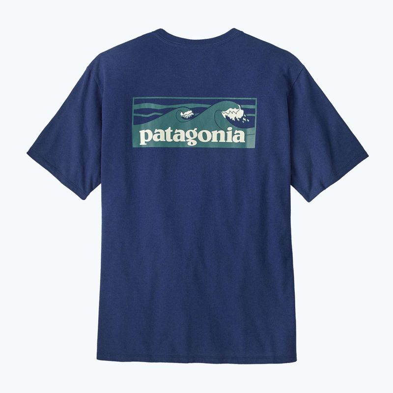 Футболка чоловіча Patagonia Boardshort Logo Pocket Responsibili clement blue 3