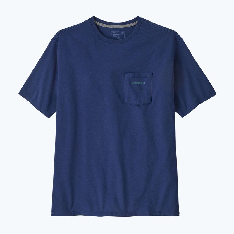 Футболка чоловіча Patagonia Boardshort Logo Pocket Responsibili clement blue 4