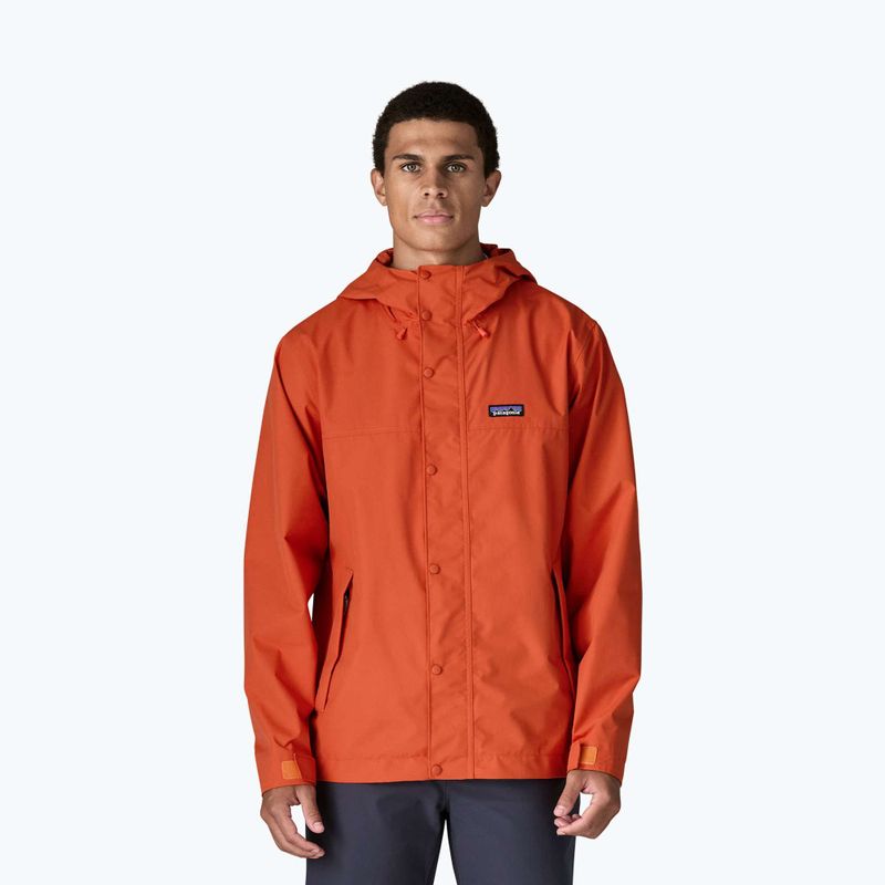 Куртка дощовик чоловіча Patagonia Outdoor Everyday Rain coal orange