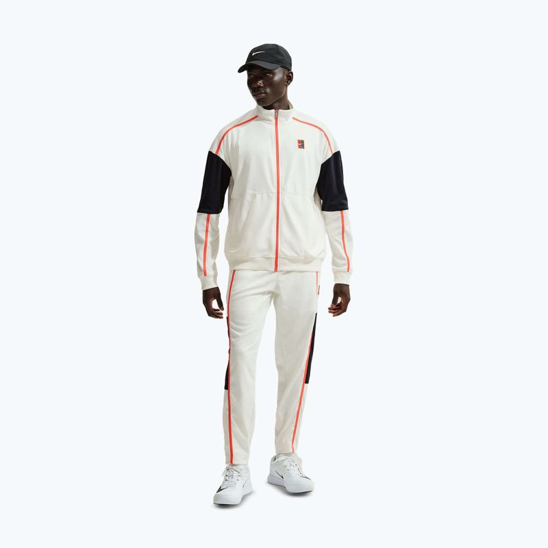 Кофта тенісна чоловіча Nike Court Heritage sail/turf orange 2