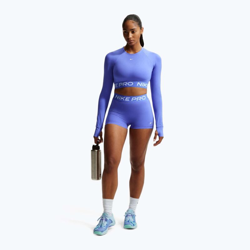 Шорти жіночі Nike Pro Mid-Rise Biker 3" sapphire/white 2