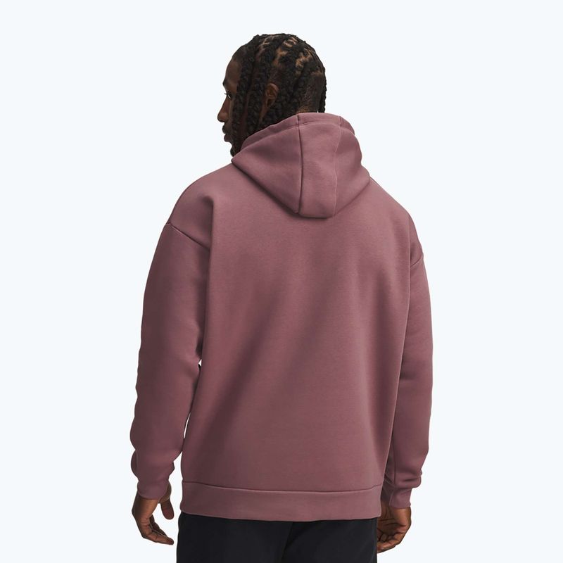 Кофта чоловіча Under Armour Project Rock Icon Hoody maroon mist/black 2