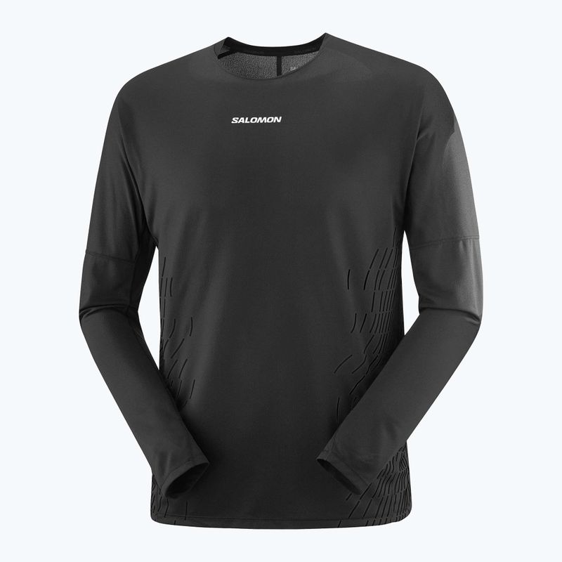 Лонгслів для бігу чоловічий Salomon Sense Aero GFX deep black 3