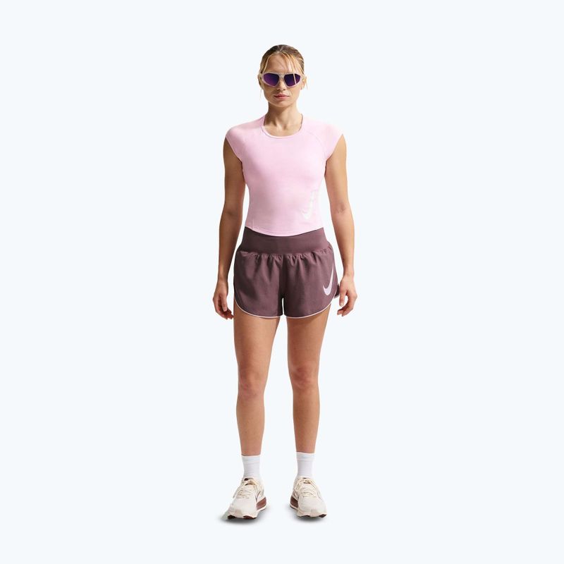 Футболка для бігу жіноча Nike Swoosh Run Dri-Fit pink foam/photon dust/white 2