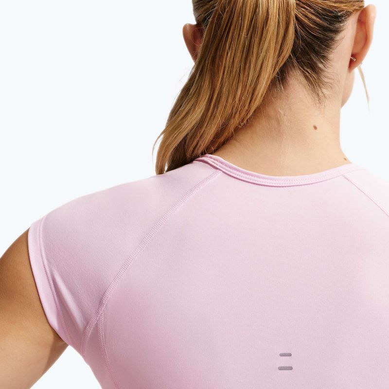 Футболка для бігу жіноча Nike Swoosh Run Dri-Fit pink foam/photon dust/white 5