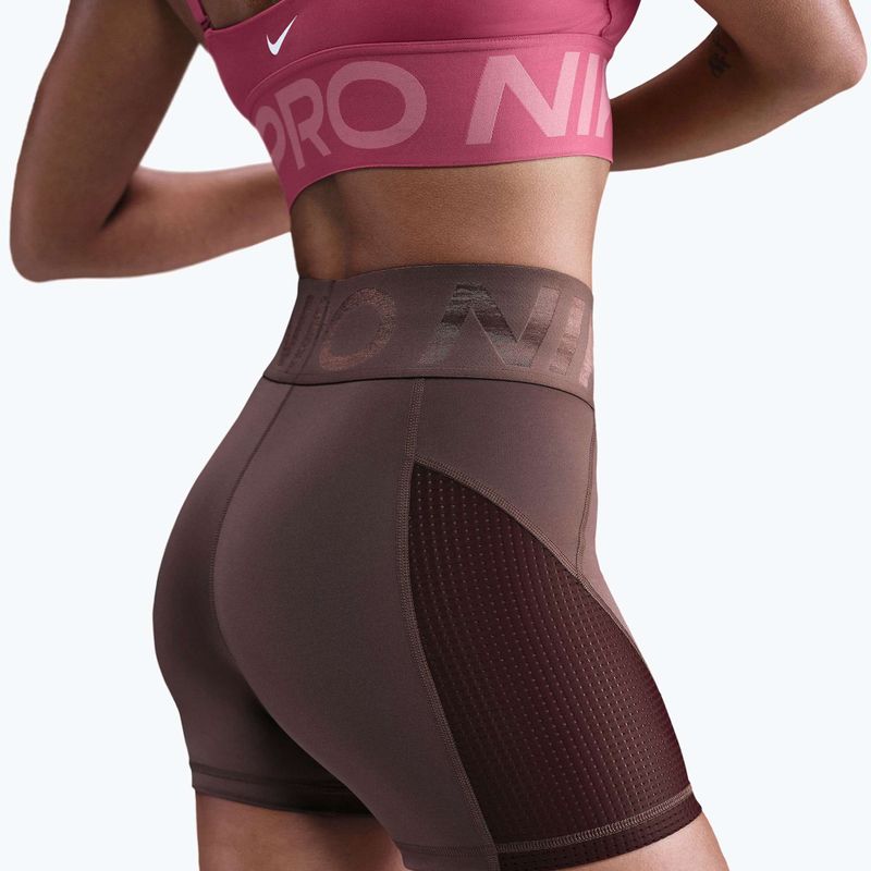 Шорти жіночі Nike Pro Sculpt High Waisted 5" Biker tattoo/burgundy crush/white 5