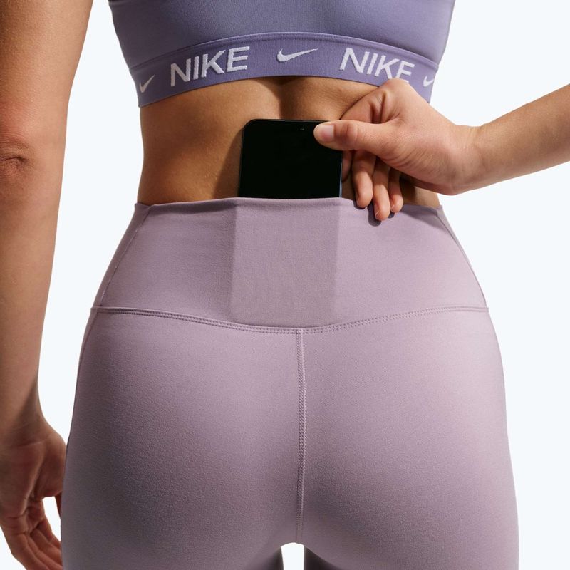 Легінси для тренувань жіночі Nike One High-Waisted 7/8 light violet ore/white 6