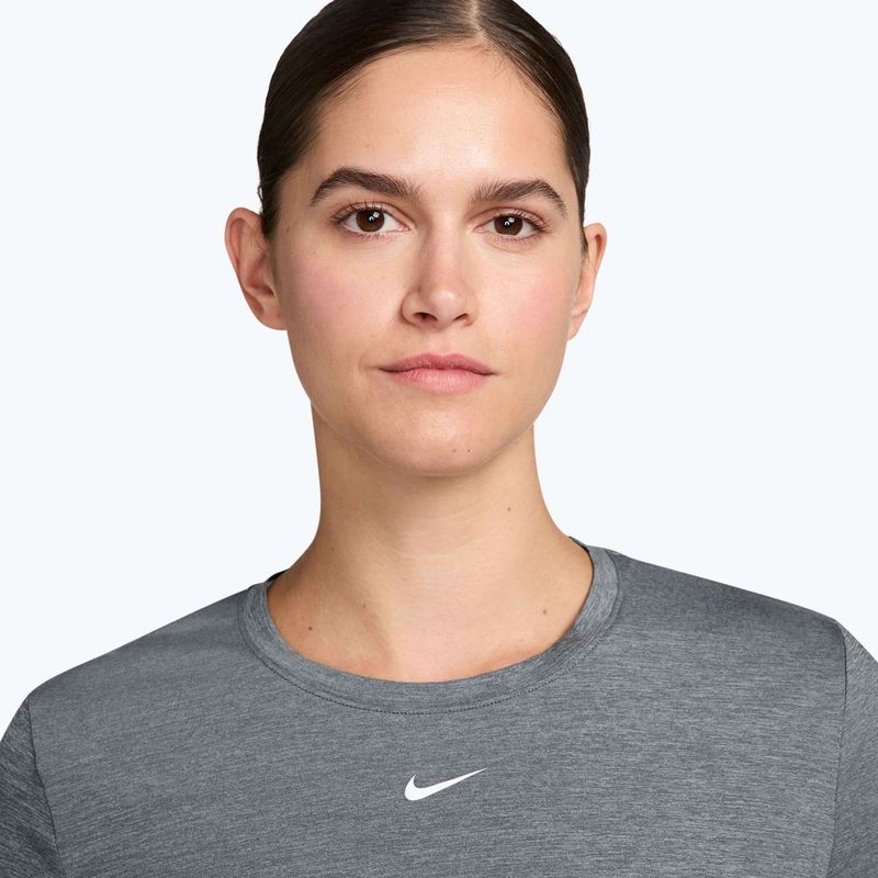 Футболка жіноча Nike One Classic Dri-Fit smoke grey/heather/white 3