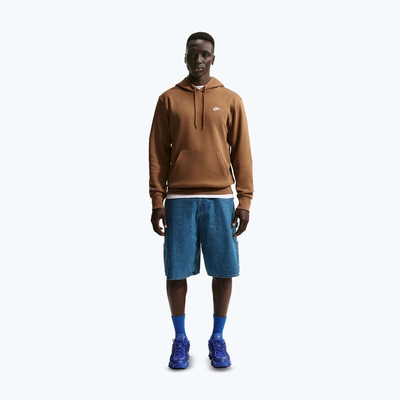 Кофта чоловіча Nike Club Pullover Hoodie ale brown/ale brown/white 2