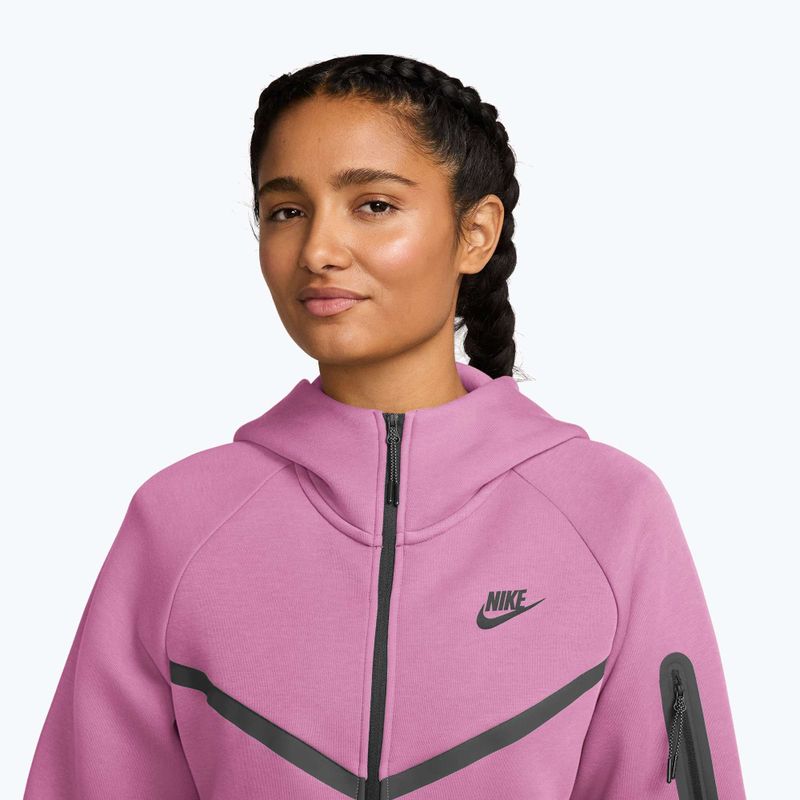 Кофта жіноча  Nike Sportswear Tech Fleece Windrunner light magenta/black 3