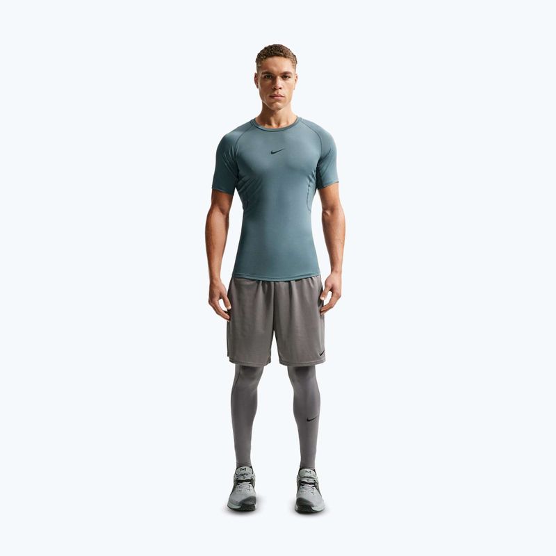 Футболка для тренувань чоловіча Nike Pro Dri-Fit Tight Fitness mineral slate/black 2