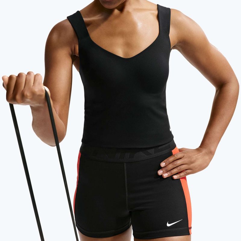 Футболка для тренувань жіноча Nike Pro Sculpt Medium Support Padded Tank black/white 6