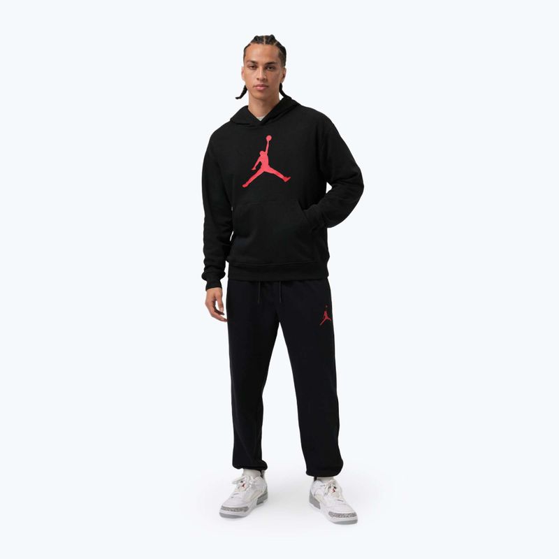 Чоловіча толстовка Jordan Pullover Hoodie black/gym red 2