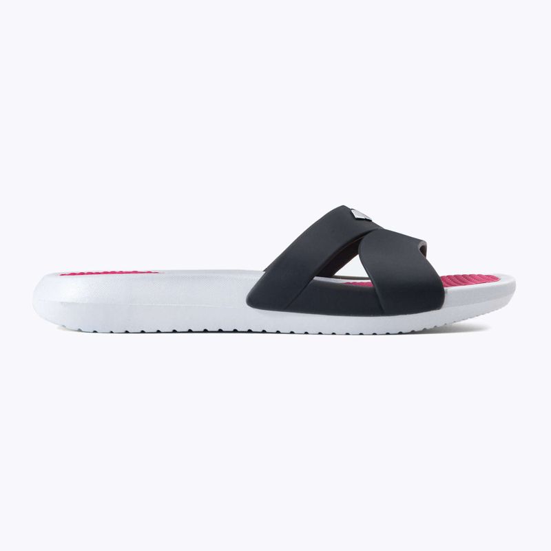 Шльопанці жіночі arena Nina white/dark grey/magenta 2