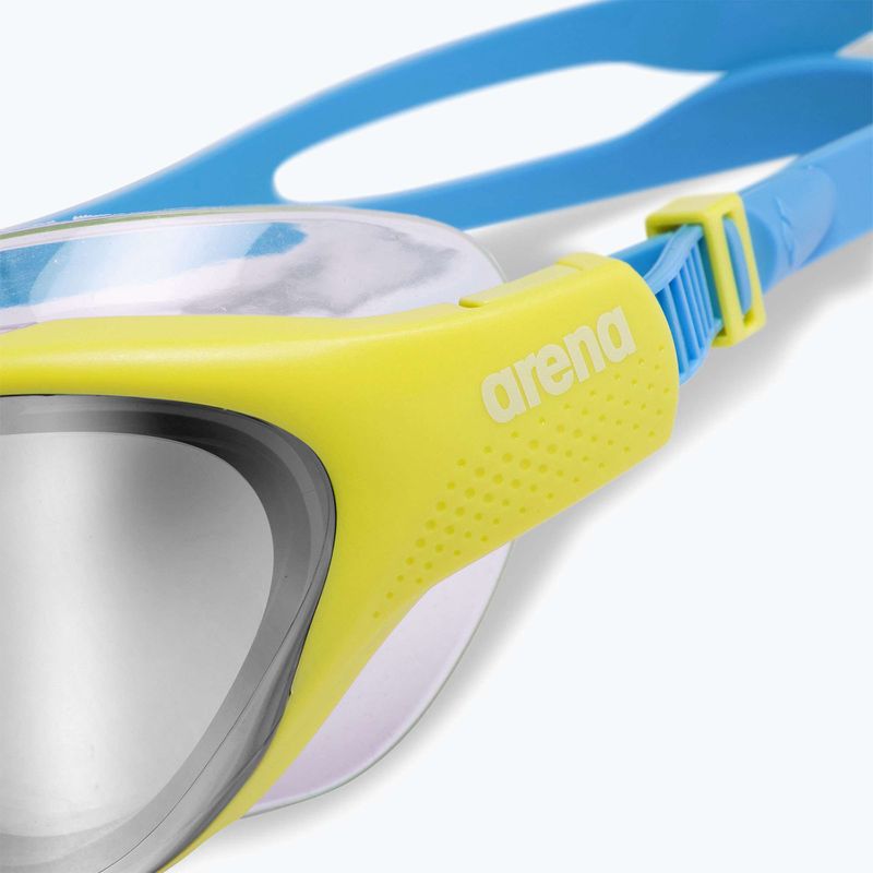 Окуляри для плавання дитячі arena The One Mirror Jr silver/soft green/blue cosmo 5