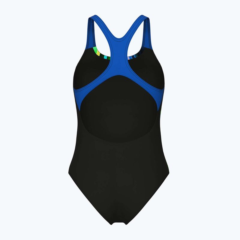 Купальник суцільний жіночі arena Bloom Swim Pro Back Lb multi black/black/blue china 2