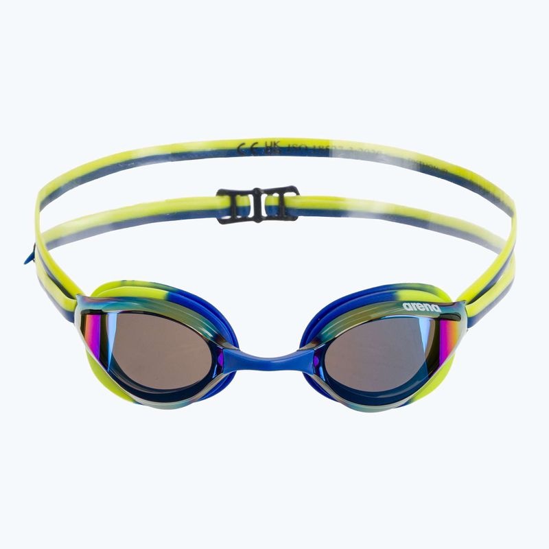 Окуляри для плавання дитячі arena Python Mirror Jr blue/blue/lime 2