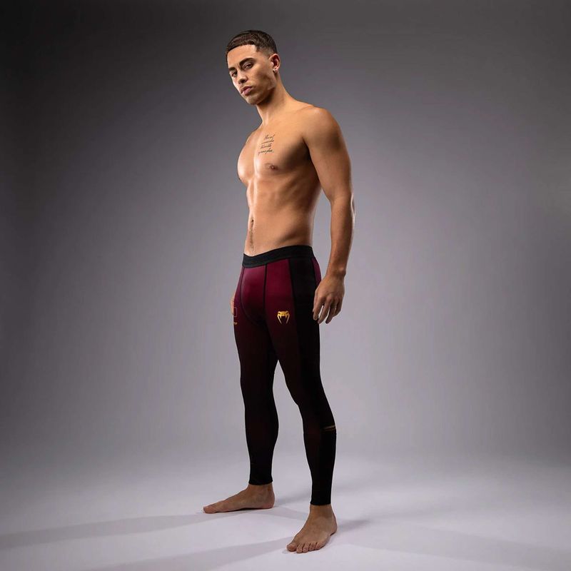 Легінси для тренувань чоловічі Venum Tactical XT Spats black/burgundy/gold 4