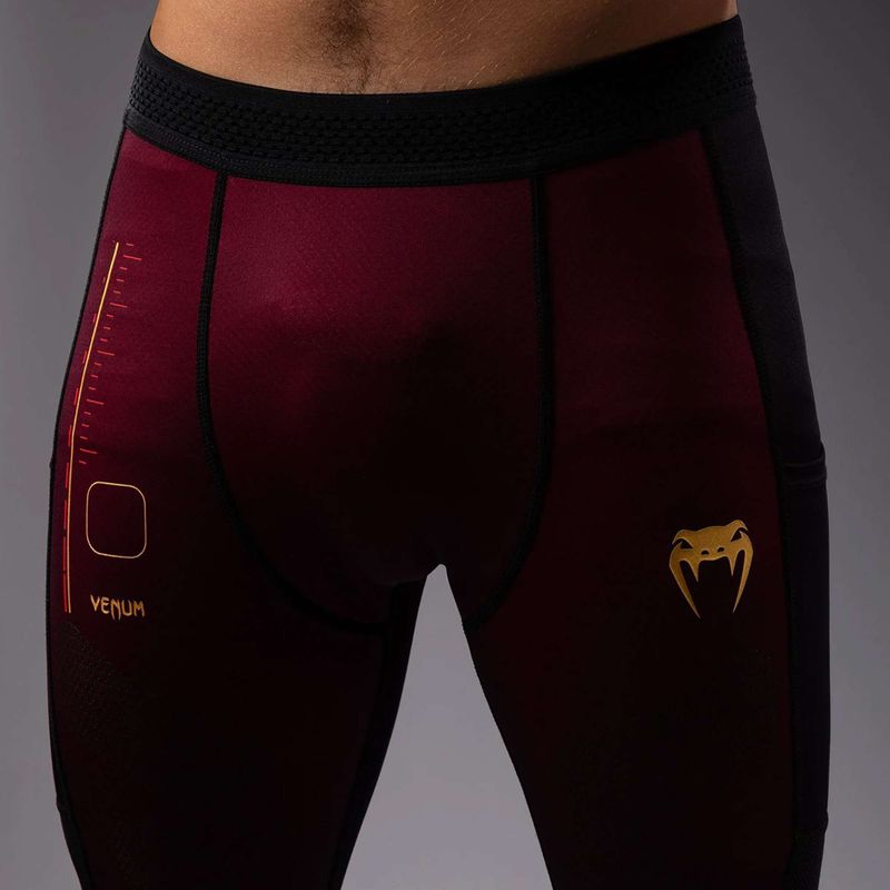 Легінси для тренувань чоловічі Venum Tactical XT Spats black/burgundy/gold 6