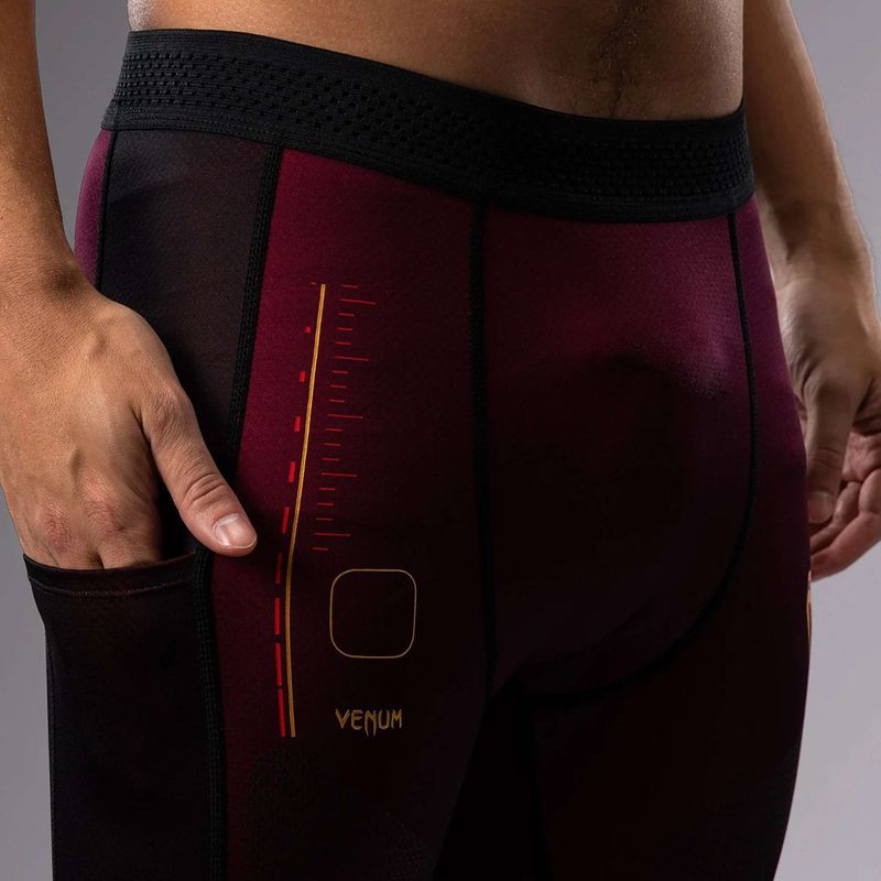 Легінси для тренувань чоловічі Venum Tactical XT Spats black/burgundy/gold 7
