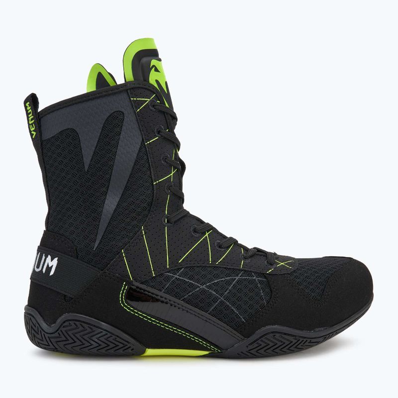 Кросівки боксерські чоловічі Venum Training Camp 4.0 Boxing black/neo green 3