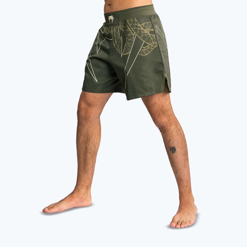 Шорти для тренувань чоловічі Venum Serpenti Fight khaki/bronze/ivory 4