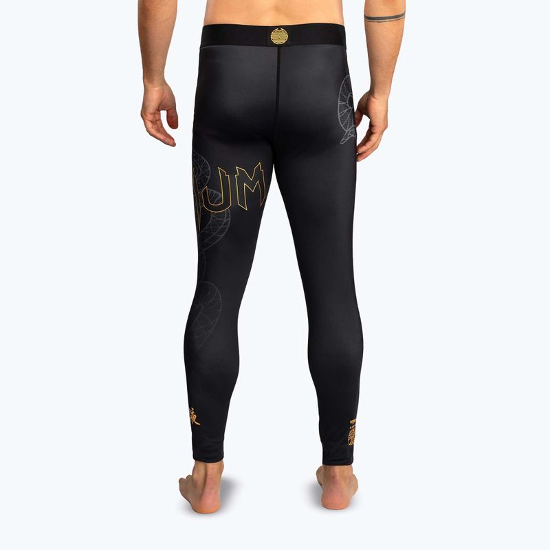 Легінси для тренувань чоловічі Venum Serpenti Spats black/silver/gold 3