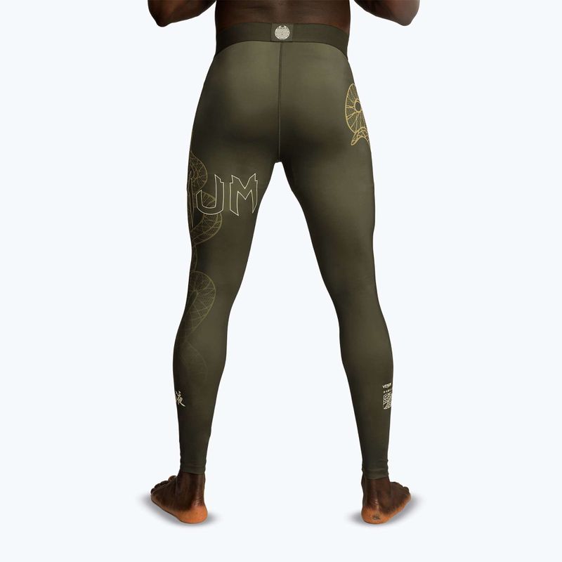 Легінси для тренувань чоловічі Venum Serpenti Spats khaki/bronze/ivory 3