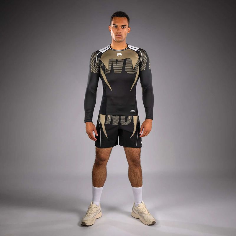 Рашгард лонгслів чоловічий Venum Adrenaline Rashguard black/sand 2