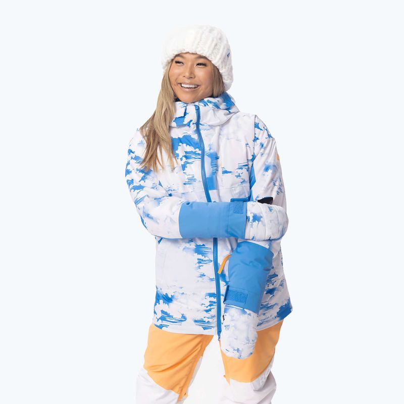 Жіноча сноубордична куртка ROXY Chloe Kim лазурно-блакитні хмари 5