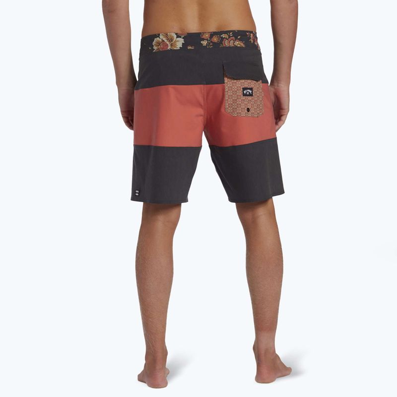 Чоловічі плавальні шорти Billabong Tribong Pro випрані червоні 3