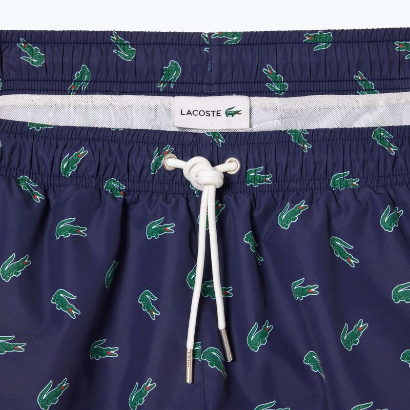 Шорти для плавання чоловічі Lacoste MH7188 navy blue/multico 6