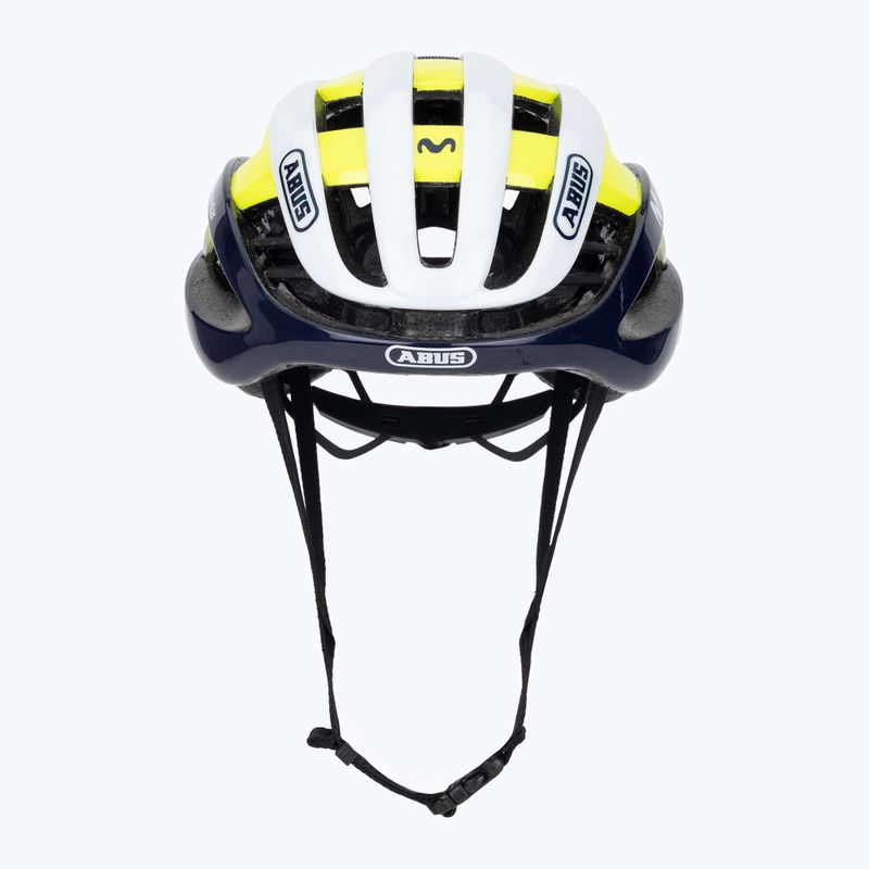 Шолом велосипедний ABUS AirBreaker Movistar Team 24 navy/yellow/white 2