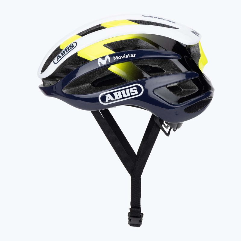 Шолом велосипедний ABUS AirBreaker Movistar Team 24 navy/yellow/white 3
