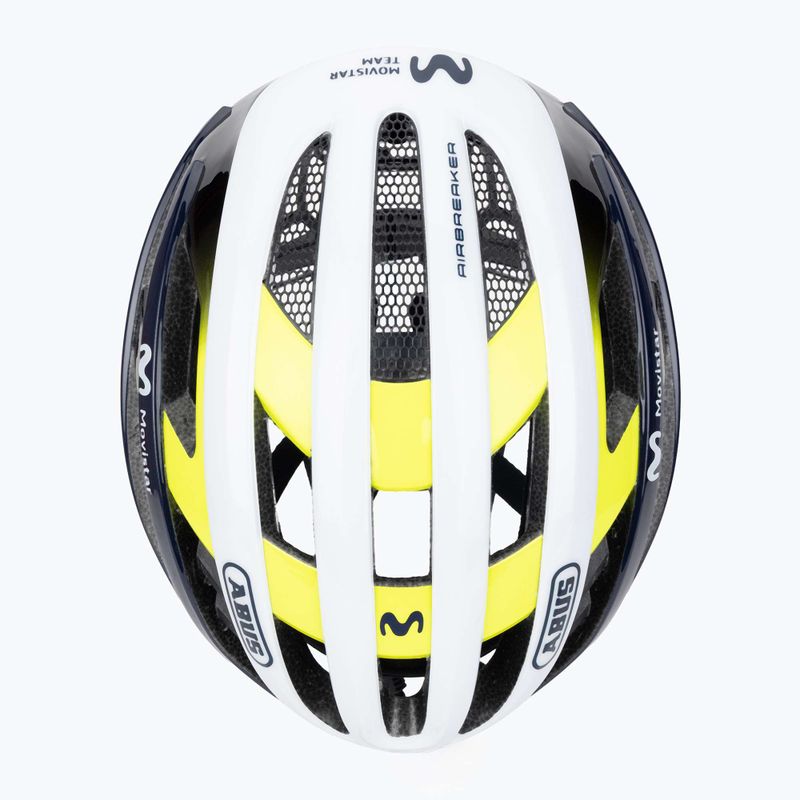 Шолом велосипедний ABUS AirBreaker Movistar Team 24 navy/yellow/white 6