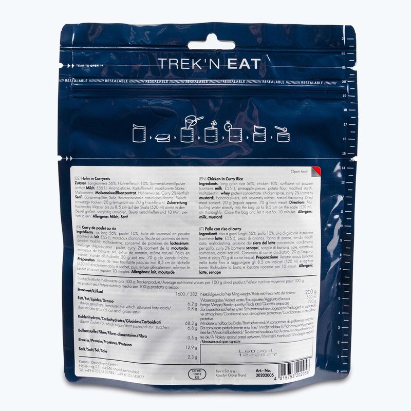 Ліофілізована їжа Trek'n Eat Курка в соусі каррі з рисом 2