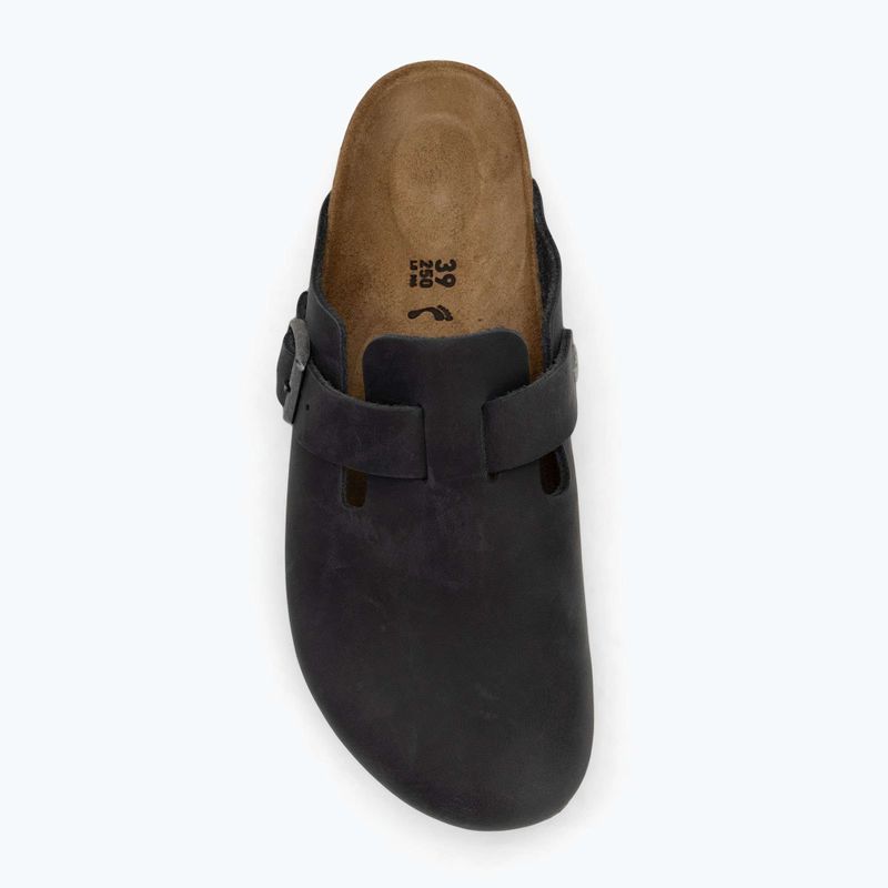 BIRKENSTOCK Boston LEOI Вузькі чорні шльопанці 5