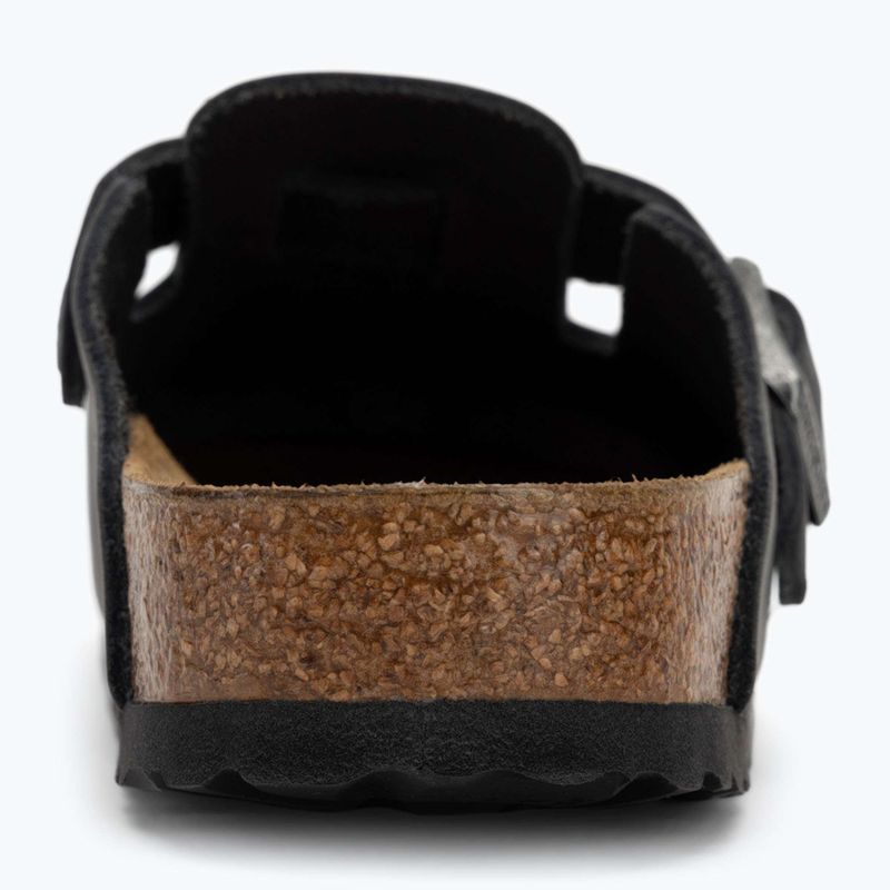 BIRKENSTOCK Boston LEOI Вузькі чорні шльопанці 6