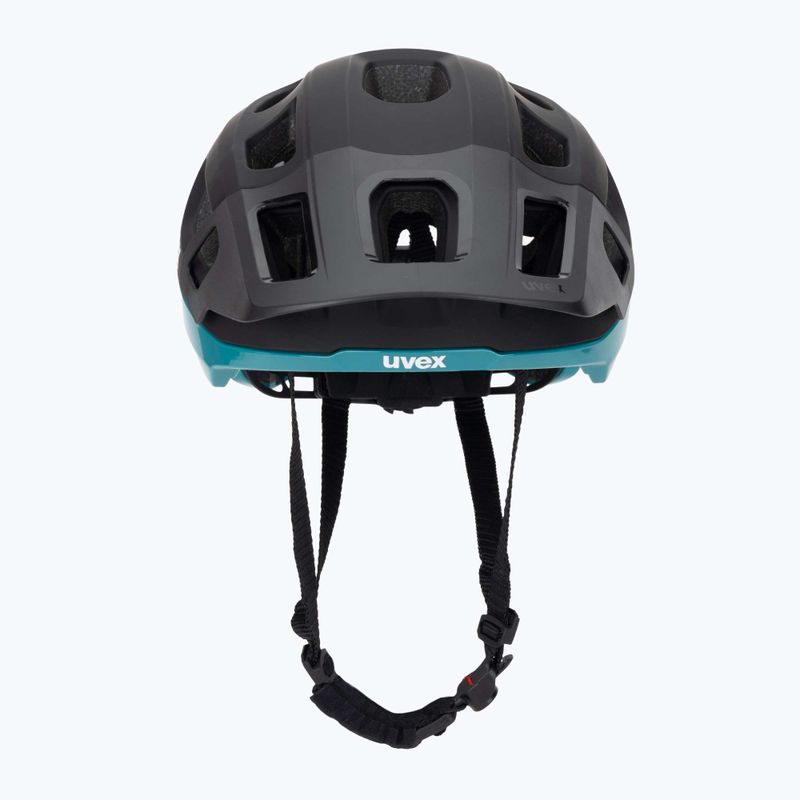 Шолом велосипедний UVEX React black/teal matt 2