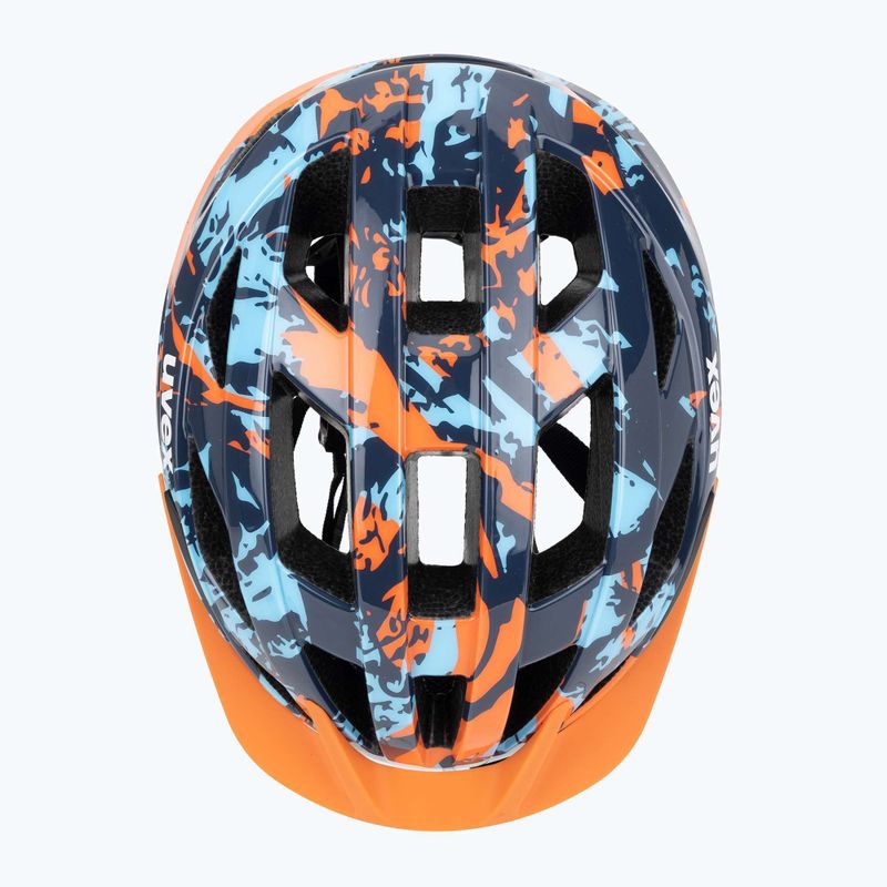 Шолом велосипедний дитячий UVEX Air Wing 2 papaya/bubble blue 6
