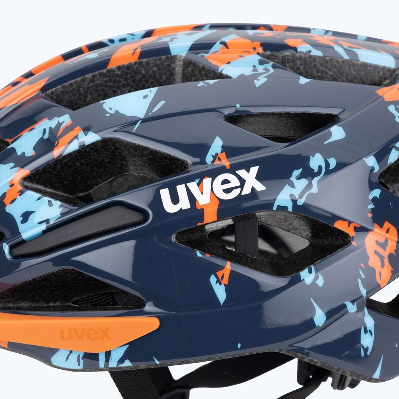 Шолом велосипедний дитячий UVEX Air Wing 2 papaya/bubble blue 7